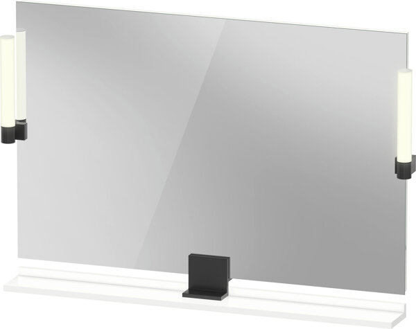 Duravit Sivida mirror, diamond black matt, 1050x36x650mm, top light, sensor switch, mains connection, SV74230BD