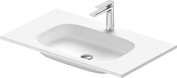 Duravit Sivida Möbelwaschtisch, 1 Hahnloch, ohne Überlauf, 820x485mm, Weiß Seidenmatt, 2650013200