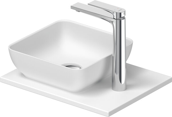 Duravit Sivida washbasin set, angular, 300x300mm, incl. console 410x330mm, 268023