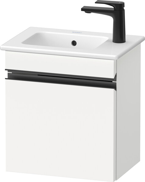 Duravit Sivida vanity unit, door hinge left, handle strip diamond black matt, 400x287x443mm, for ME ...