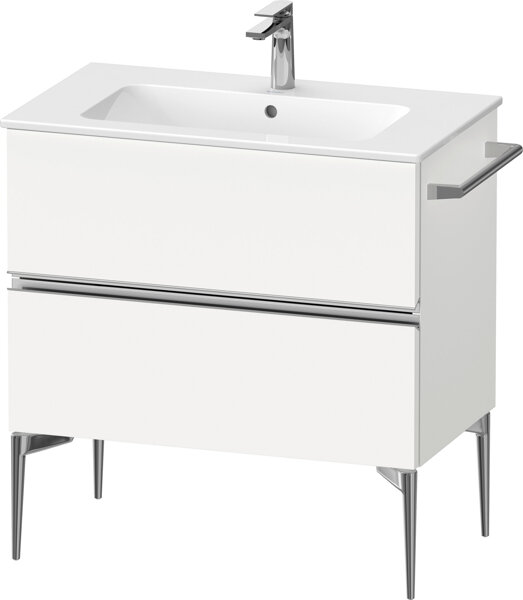 Duravit Sivida vanity unit, 2 drawers, chrome handle strip, 810x477x591mm, for ME by Starck , SV4644010