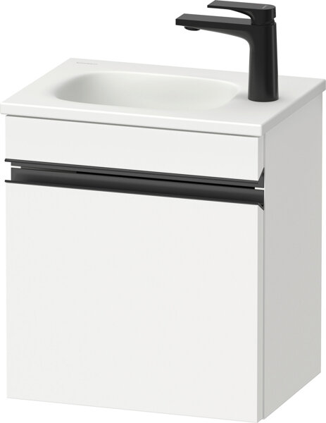 Duravit Sivida Waschtischunterbau, Türanschlag links, Griffleiste Diamantschwarz Matt, 400x295x440mm, zu Sivida, SV4649LBD