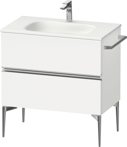 Duravit Sivida Waschtischunterbau, 2 Schubkästen, Griffleiste chrom, 810x477x592mm, zu Sivida, SV4651010