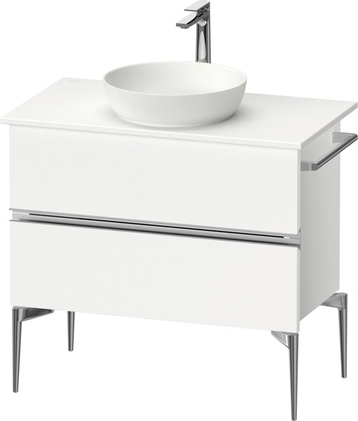 Duravit Sivida console vanity unit, 2 drawers, chrome handle strip, 845x475x548mm, SV4658010