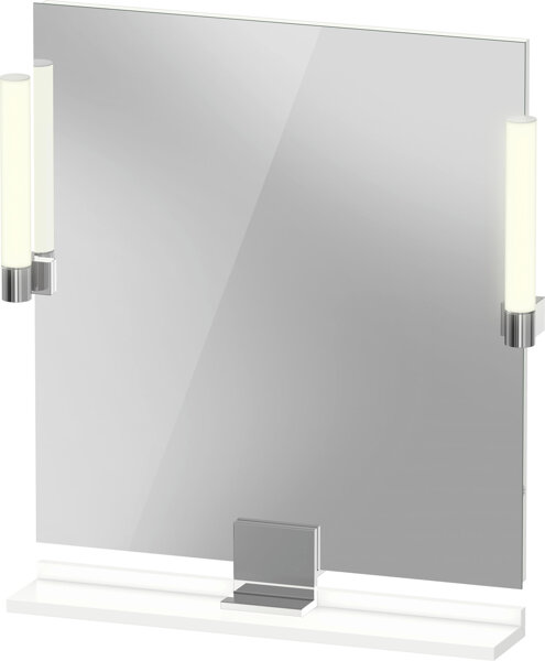 Duravit Sivida Spiegel, chrom, 650x36x650mm, Aufsatzleuchte, Sensorschalter, Netzanschluss, SV7421010