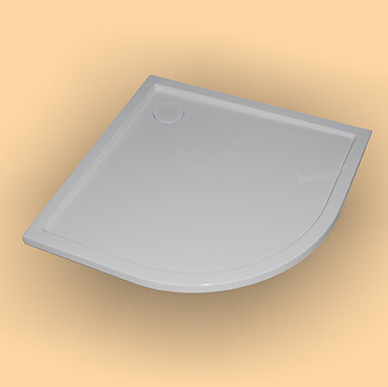 HÜppe Purano shower tray, quarter circle, 1000x1000mm, 202152055