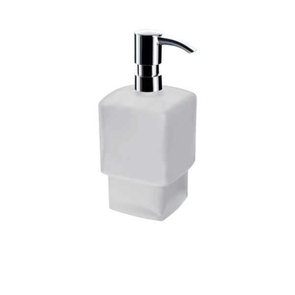 Emco loft liquid soap dispenser for railing system, crystal glass, satin finished