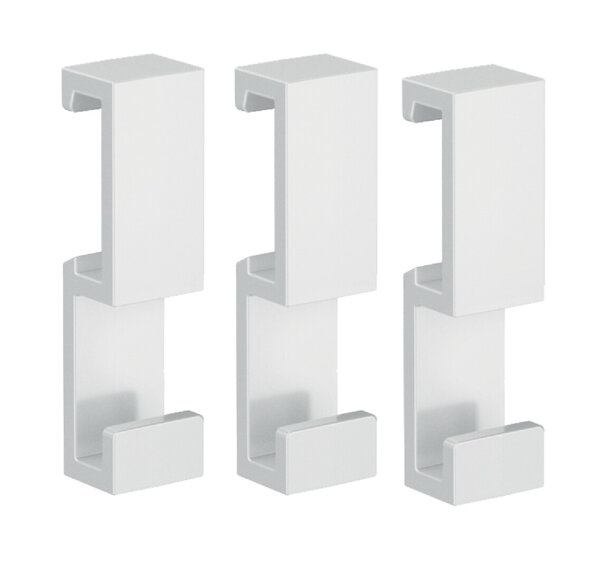 Emco loft hook, attachable, set of 3, white