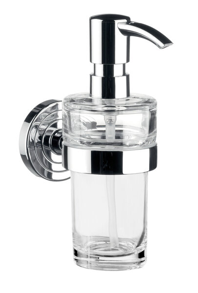 Emco polo soap dispenser, crystal glass clear, 130 ml, 072100101