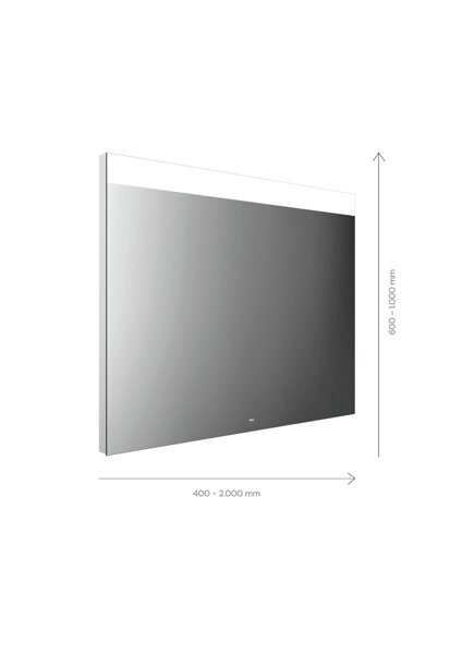 Emco MI 250 LED light mirror, wide light cut-out at top, concealed sensor switch, width: 1600mm, 107...