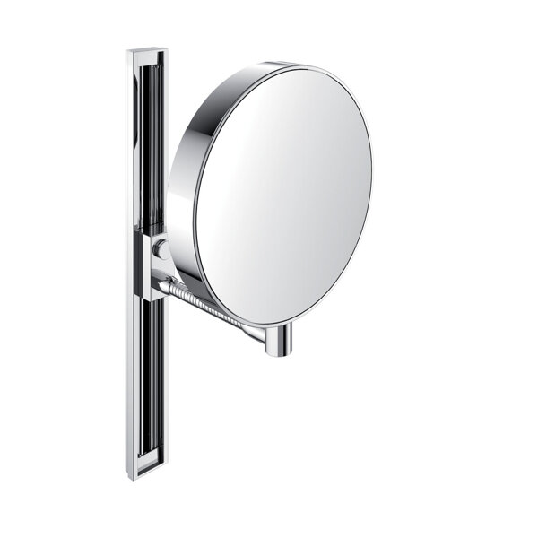 Emco shaving and cosmetic mirror, mirrored on both sides, magnification 3x and 7x, round, flex arm, ...