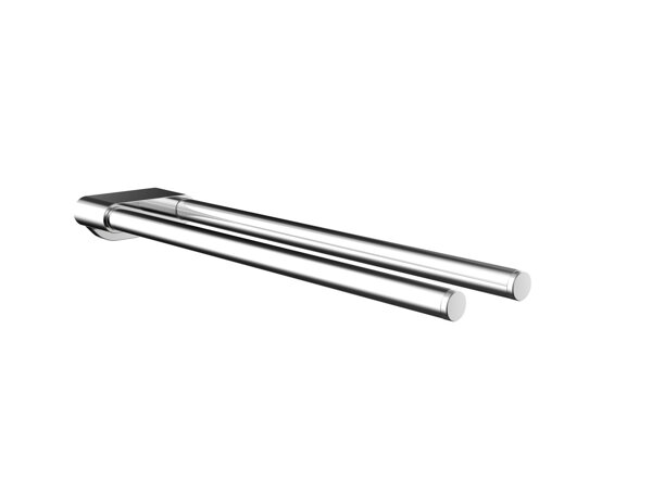 Emco flow towel rail, two-arm, rigid, 320 mm, chrome, 275000133