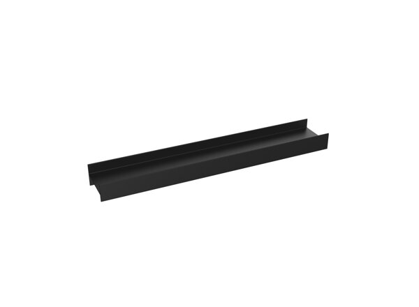 Emco aura shower rail, 600 mm, two drainage channels, black matt, 854513402