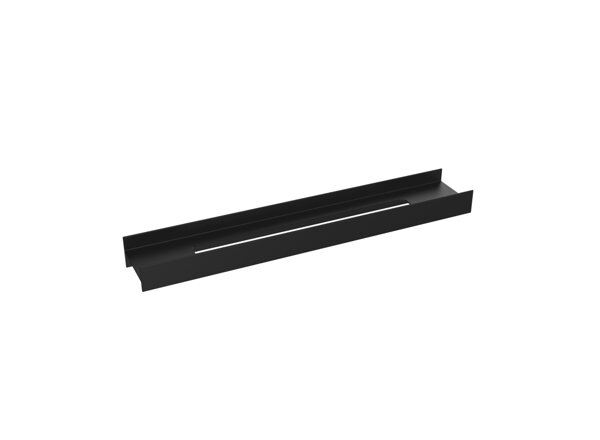 Emco aura bath/towel rail, 600 mm, slot centered, matt black, 856013400