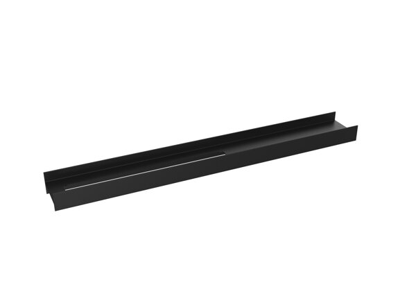 Emco aura bath/towel rail, 800 mm, slot left, shelf right, matt black, 856013401