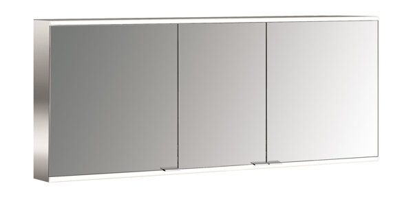 Emco prime 2 Facelift Lichtspiegelschrank, 1600 mm, 3 Türen, mit verspiegelten Seitenwänden, Aufpu...