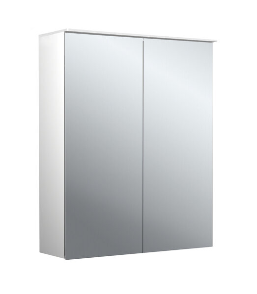 Emco pure 2 Design LED Lichtspiegelschrank mit Lichtsegel, 2 Türen, 600x711x153mm, 979705402