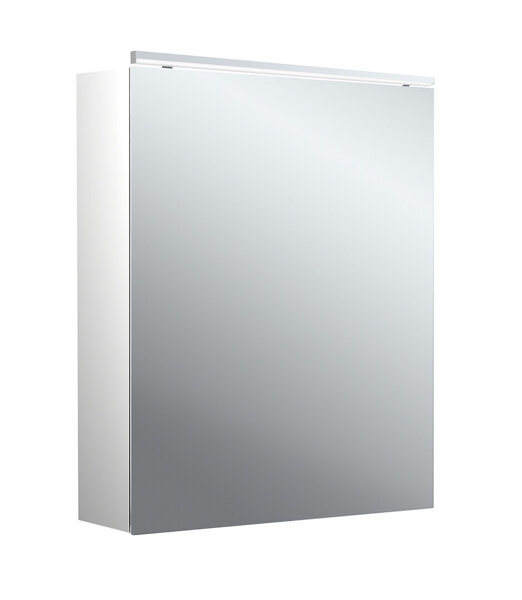 Emco pure 2 Classic LED Lichtspiegelschrank mit Aufsatzleuchte, 1 Tür Anschlag wechselbar, 600x711x...