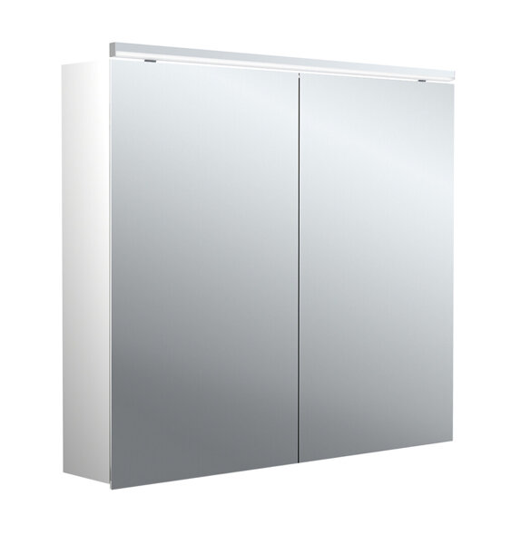 Emco pure 2 Classic LED Lichtspiegelschrank mit Aufsatzleuchte, 2 Türen, 800x711x153mm, 979705503