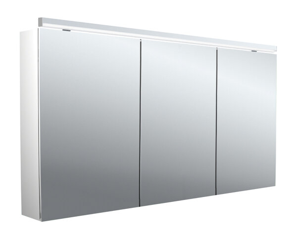 Emco pure 2 Classic LED Lichtspiegelschrank mit Aufsatzleuchte, 3 Türen, 1400x711x153mm, 979705506