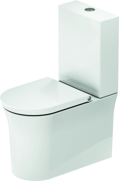 White Tulip pedestal WC for combination, rimless, horizontal outlet, 650 mm, 219709